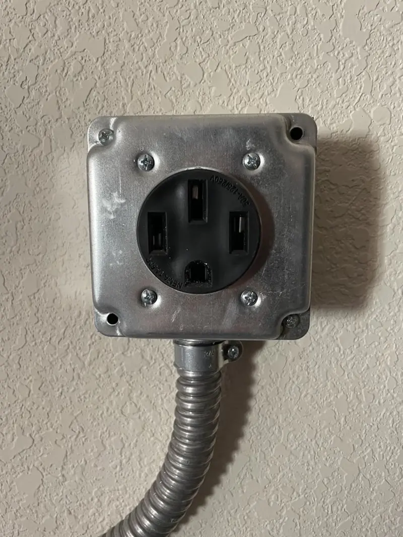 NEMA 14-50 outlet installed for Smart Home Electrical in Volney